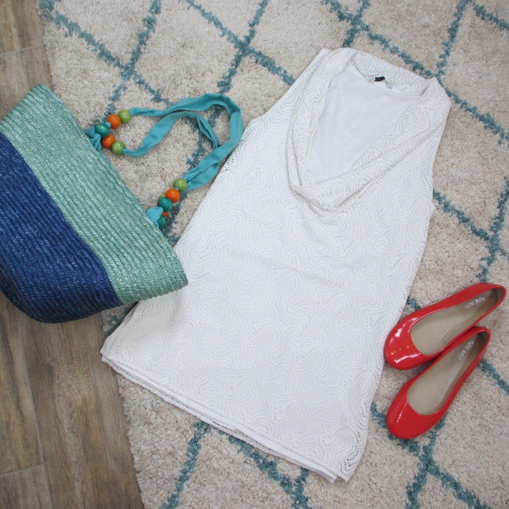 Swimsuit Cover Up w/ Deep Neckline Tunic